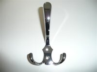 Kleiderhaken mit Huthaken Chrom poliert