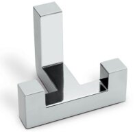 Kleiderhaken eckig 2er wahlweise Chrom poliert, Edelstahl...