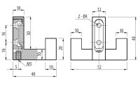 Kleiderhaken eckig 2er wahlweise Chrom poliert, Edelstahl...