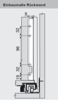 ZB7F000S vernickelt LEGRABOX Holzrückwandhalter,...