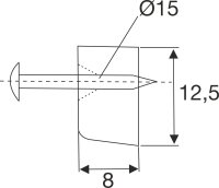 4303.904 Bodenträger FOKUS Kunststoff/Stift, braun