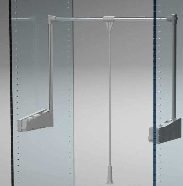 A.300.35 Kleiderlift LIFT 300,10 kg alufarben, für Breiten 750 - 1150 mm, lichtgrau