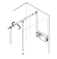 A.500.35 Kleiderlift Ambos Model LIFT 500, 10kg, lichtgrau, mit Kleiderbügelhalter