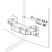 71T453T CLIP top Scharnier für dünne Türen 110°, Eckanschlag, Topf: EXPANDO T, mit Feder