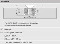 71B453T onyx CLIP top Blumotion Scharnier für dünne Türen 110°, Eckanschlag, Topf: EXPANDO T