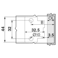 70T453T.TL CLIP top Scharnier für dünne Türen 110°, Eckanschlag, Topf: EXPANDO T, ohne Feder