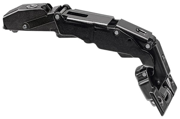 71B7550 onyx CLIP top BLUMOTION Weitwinkelscharnier für 0-Einsprung 155°, Eckanschlag, Topf: Schrauben