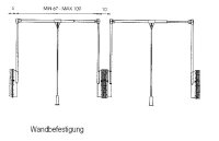 A.153.35 Wandbefestigung für Kleiderlift AMBOS Model Superlift A.151.35, alufarben
