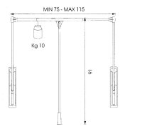 A.800.35 Wandlift 10 kg 750 - 1150 mm, alufarben