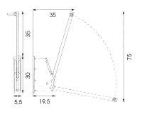 A.800.35 Wandlift 10 kg 750 - 1150 mm, alufarben