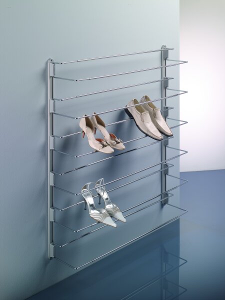 A.117.35 Ambos Set Wandbefestigungsschienen li/re für Schuhregal, Länge 1120mm