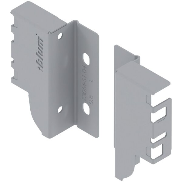 Z30M000S.04 TANDEMBOX Holzrückwandhalter, weißaluminium, Höhe M=96,5 mm