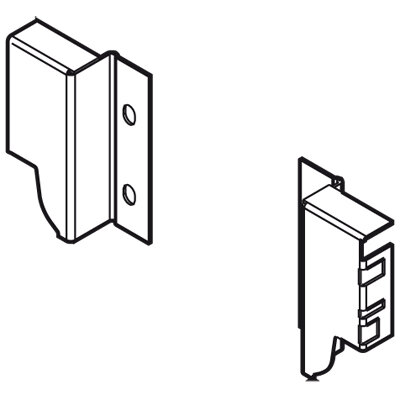 Z30M000S.04 TANDEMBOX Holzrückwandhalter, terraschwarz Höhe M=96,5 mm