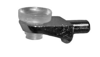 4301.851 Glas-Bodenträger ZACK ø 5mm vernickelt