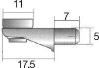 4301.851 Glas-Bodenträger ZACK ø 5mm vernickelt