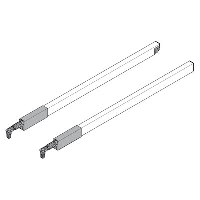ZRG.337RSIC TANDEMBOX antaro Längsreling, seidenweiß, NL=400mm, links/rechts