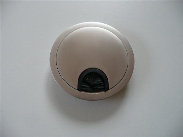 Kabeldurchlass Chrom matt Ø 80mm