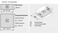 Bausatz Tandembox Antaro, Systemhöhe D=224 mm mit Reling, mit Blumotion, Korpusschiene 30/65 kg, für Tip-On-Blumotion geeignet