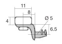 4301.551 Glas-Bodenträger LANO ø 5mm vernickelt