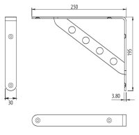 073024 Set Regalträger Regalhalter Chrom poliert /...