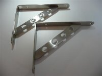 073024 Set Regalträger Regalhalter Chrom poliert / Edelstahl Finish