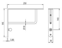 073026 Set Regalträger, Regalhalter Chrom poliert/...