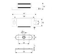 GT4100.124 Magnetschnäpper mit starrem Gegenstück 3-4kg weiß