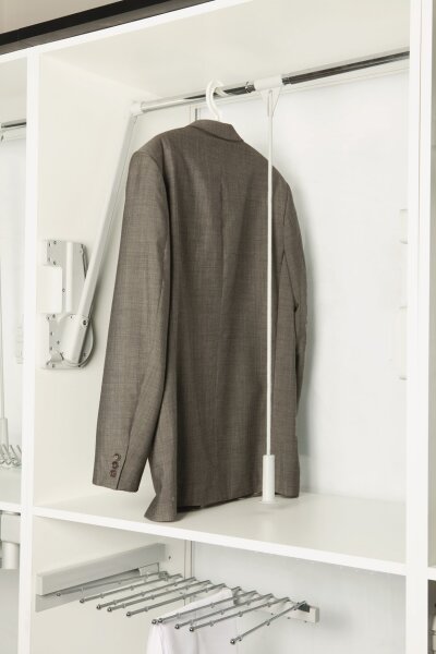 S-6014 Kleiderlift/Kleiderstange STAR 850-1150mm 15kg Alu grau