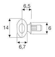4300.085 Glas-Bodenträger TOP ø 5mm vernickelt