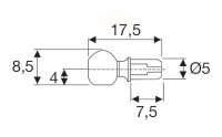 4300.085 Glas-Bodenträger TOP ø 5mm vernickelt