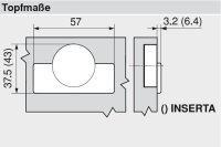 CLIP top BLUMOTION Stollenscharnier 95°, 3 mm gekröpft, Topf: INSERTA