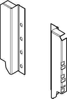 Z30C000S TANDEMBOX Holzrückwandhalter, terraschwarz Höhe C=192mm