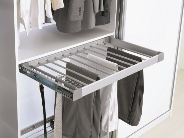 S-6218 Hosenhalter 900mm mit Gürtel-  und Krawattenhalter Softclosing-Auszug