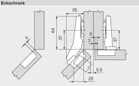 79B9658 CLIP top BLUMOTION Winkelscharnier 45° I,...
