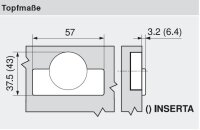 79B9556 CLIP top BLUMOTION Winkelscharnier +30° II, aufschlagend, Topf: Schrauben