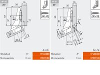 79B9556 CLIP top BLUMOTION Winkelscharnier +30° II, aufschlagend, Topf: Schrauben