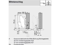 71T4500C CLIP top CRISTALLO-Scharnier, 110°, gerade, mit Feder, 71T4500C