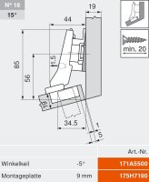 79B9555 CLIP top BLUMOTION Winkelscharnier 20° II,...