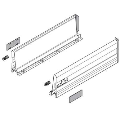 Bausatz Tandembox Antaro, Zargenhöhe K=115 mm, Korpusschiene mit Blumotion 30/65 kg, für Tip-On-Blumotion geeignet