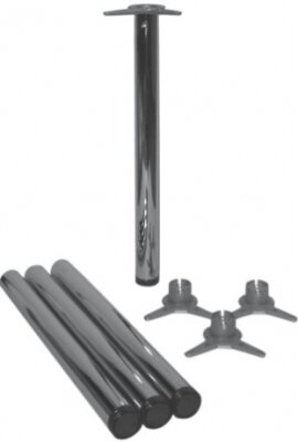 4710.012 Set Tischbeine 710 mm Inbus D 60 mm RAL 9006 Silbergrau