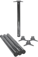 4710.012 Set Tischbeine 710 mm Inbus D 60 mm RAL 9006...