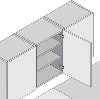 71M2580 CLIP top Standardscharnier 100°, gerade, mit Feder, Topf: Einpressen