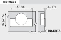 71M2650 CLIP top Standardscharnier 100°, gekröpft, mit Feder, Topf: Schrauben