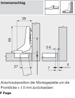 71M2780 CLIP top Standardscharnier 100°,...