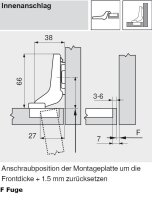 CLIP top Standardscharnier 100°, hochgekröpft,...