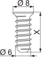 661.1450.HG BLUM Systemschraube , Senkkopf, Ø6 mm,...