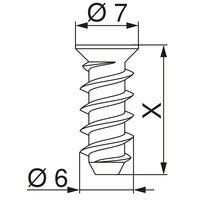 662.1450.HG BLUM Systemschraube , Senkkopf, Ø6,3...