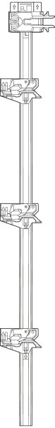Z80S0542CA CABLOXX Sperrstangen vorkonfektioniert, Aufteilung M/M/M, lichte KH 544mm, rechts