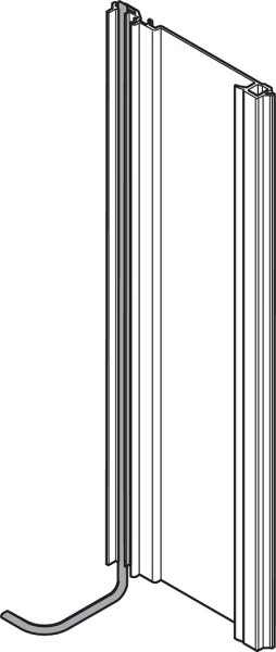 Z10T700AA SERVO-DRIVE Trägerprofil vertikal, Länge=700 mm, LKH=710-719 mm, mit Kabel, Aluminium, zum Ablängen