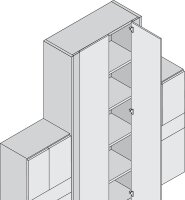 79T9590B CLIP top Stollenscharnier 95°, innenliegend, mit Feder, Topfbefestigung: Inserta